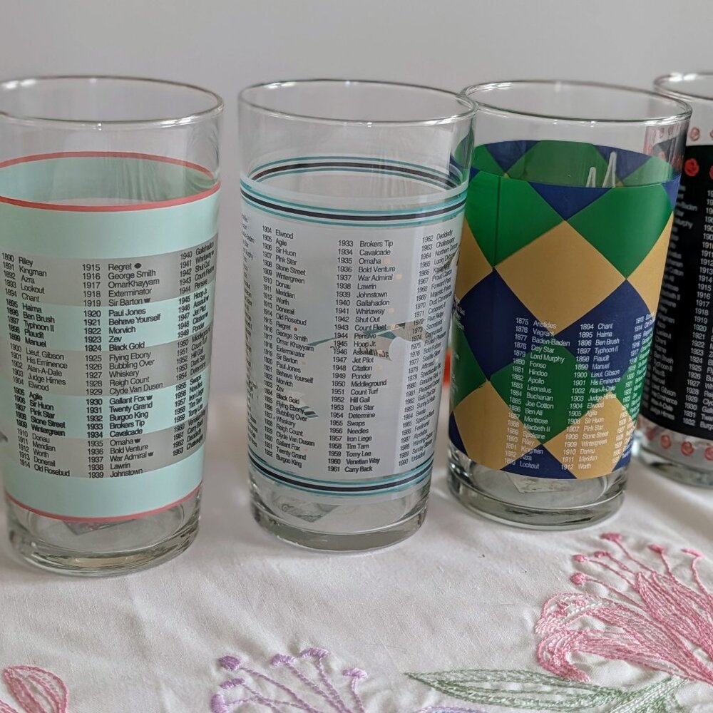 Set of 5 Kentucky Derby Mint Julep Glasses Mixed 2004-2015 130th-141st Official - Picture 6 of 9